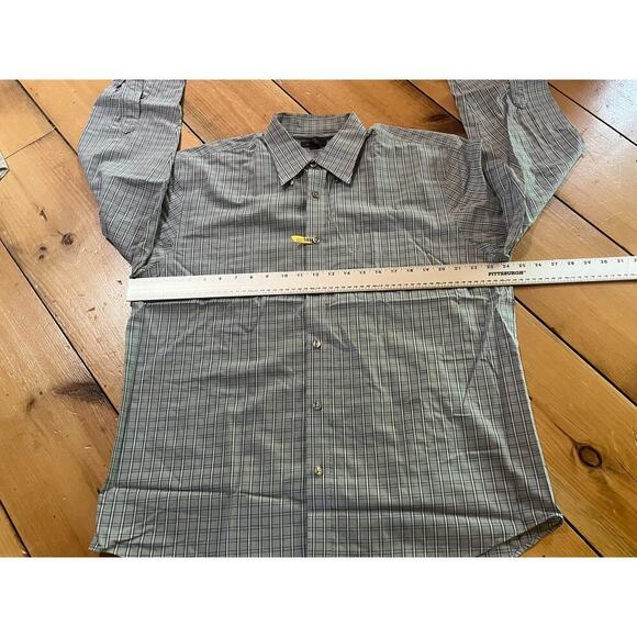 Van Heusen Men's Blue Plaid Button Down Shirt. Long Sleeve. Size Large - Picture 5 of 7